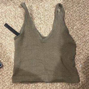 urban outfitters seamless top green